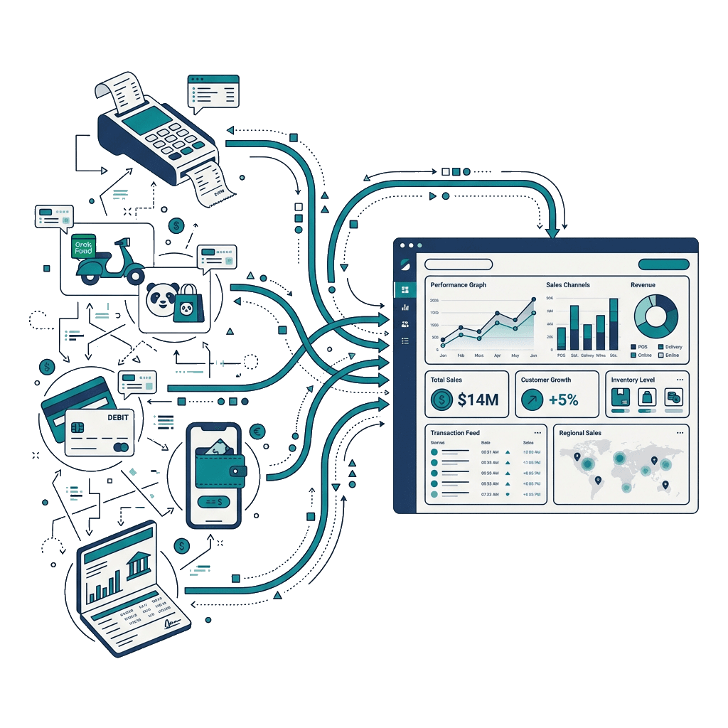 Multi-source F&B data unified into one platform